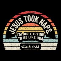 Retro Jesus Took Naps Mark 438 Christian Funny Faith Sustainable Bucket Hat