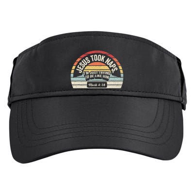 Retro Jesus Took Naps Mark 438 Christian Funny Faith Adult Drive Performance Visor