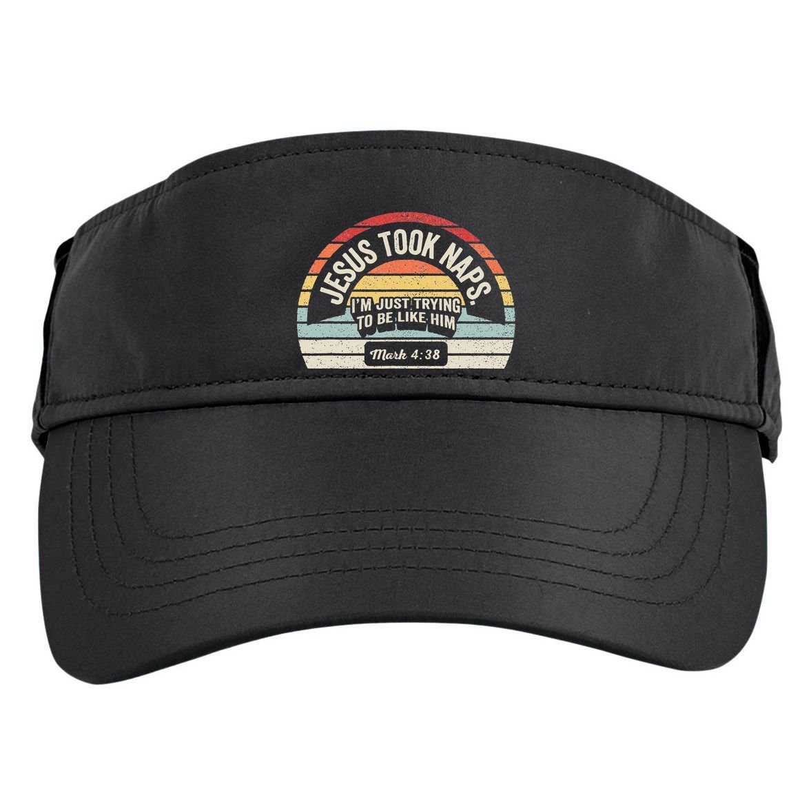Retro Jesus Took Naps Mark 438 Christian Funny Faith Adult Drive Performance Visor