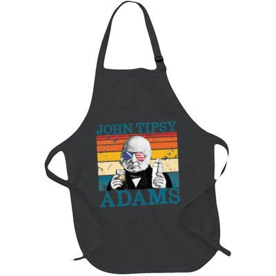 Retro John Tipsy Adams President John Quincy Adams July 4th Apron