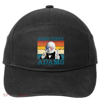 Retro John Tipsy Adams President John Quincy Adams July 4th 7-Panel Snapback Hat