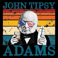 Retro John Tipsy Adams President John Quincy Adams July 4th 7-Panel Snapback Hat