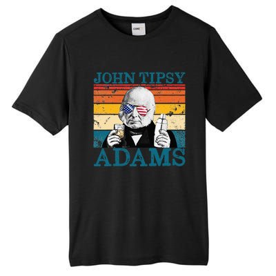 Retro John Tipsy Adams President John Quincy Adams July 4th Tall Fusion ChromaSoft Performance T-Shirt