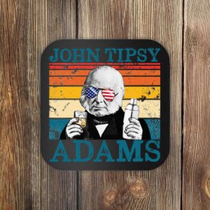 Retro John Tipsy Adams President John Quincy Adams July 4th Coaster