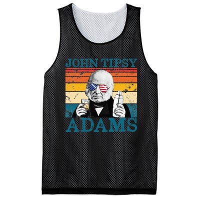 Retro John Tipsy Adams President John Quincy Adams July 4th Mesh Reversible Basketball Jersey Tank