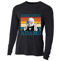 Retro John Tipsy Adams President John Quincy Adams July 4th Cooling Performance Long Sleeve Crew