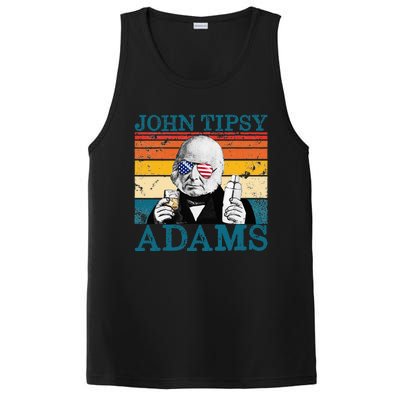 Retro John Tipsy Adams President John Quincy Adams July 4th PosiCharge Competitor Tank