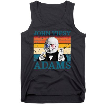 Retro John Tipsy Adams President John Quincy Adams July 4th Tank Top