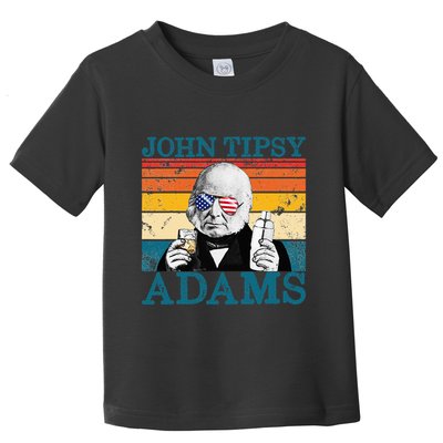 Retro John Tipsy Adams President John Quincy Adams July 4th Toddler T-Shirt