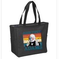 Retro John Tipsy Adams President John Quincy Adams July 4th Zip Tote Bag