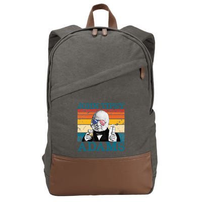 Retro John Tipsy Adams President John Quincy Adams July 4th Cotton Canvas Backpack
