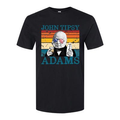 Retro John Tipsy Adams President John Quincy Adams July 4th Softstyle® CVC T-Shirt