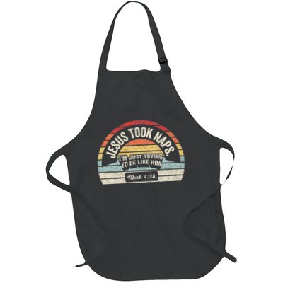 Retro Jesus Took Naps Mark 438 Christian Funny Faith Apron