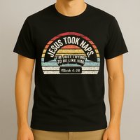 Retro Jesus Took Naps Mark 438 Christian Funny Faith T-Shirt