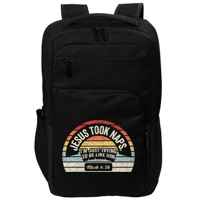 Retro Jesus Took Naps Mark 438 Christian Funny Faith Impact Tech Backpack