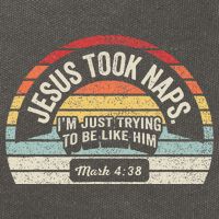 Retro Jesus Took Naps Mark 438 Christian Funny Faith Cotton Canvas Backpack