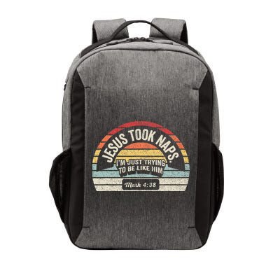 Retro Jesus Took Naps Mark 438 Christian Funny Faith Vector Backpack