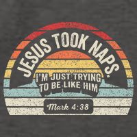 Retro Jesus Took Naps Mark 438 Christian Funny Faith Vector Backpack