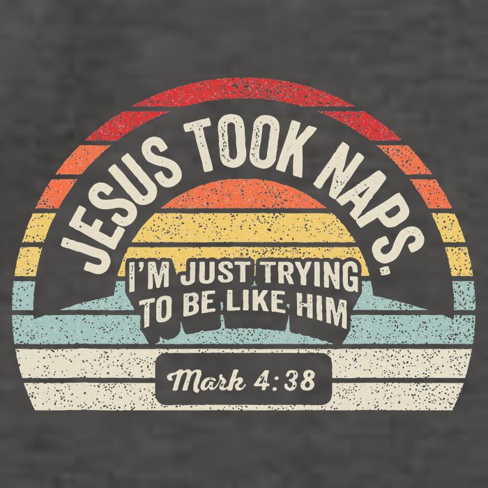 Retro Jesus Took Naps Mark 438 Christian Funny Faith Vector Backpack