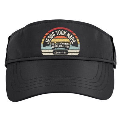 Retro Jesus Took Naps Mark 438 Christian Funny Faith Adult Drive Performance Visor