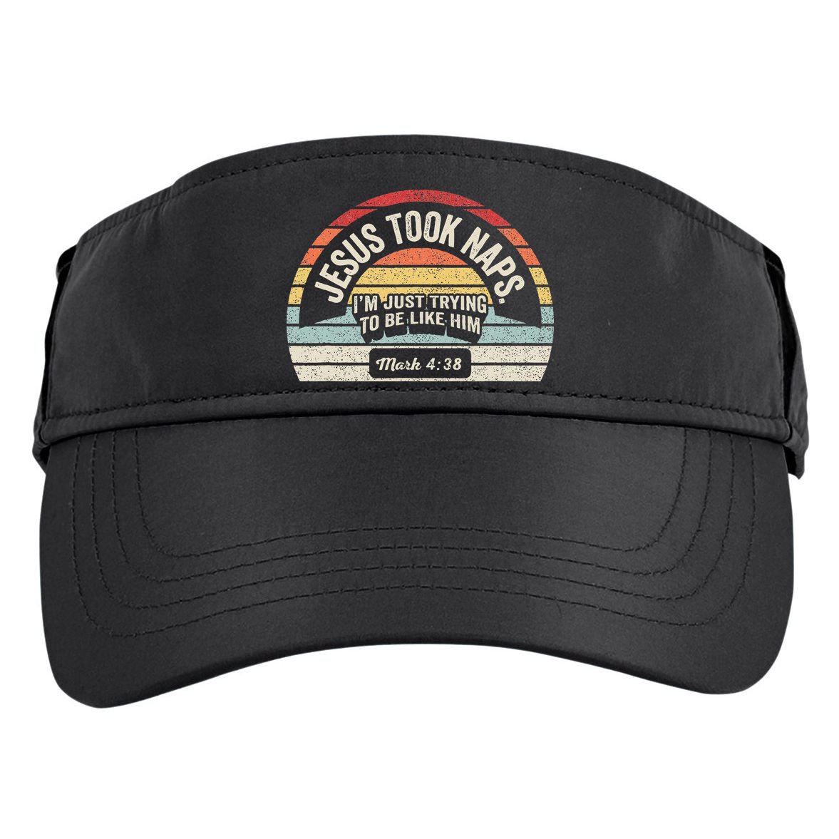 Retro Jesus Took Naps Mark 438 Christian Funny Faith Adult Drive Performance Visor