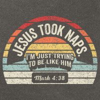 Retro Jesus Took Naps Mark 438 Christian Funny Faith Cotton Canvas Backpack
