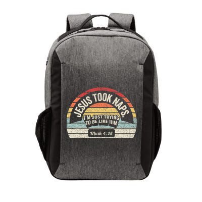 Retro Jesus Took Naps Mark 438 Christian Funny Faith Vector Backpack