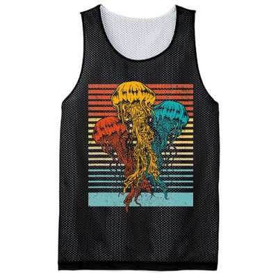 Retro Jellyfish – Vintage Scuba Diving Ocean Animal Mesh Reversible Basketball Jersey Tank