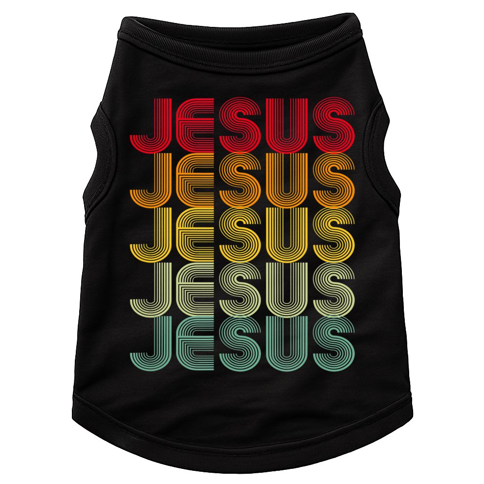 Retro Jesus Vintage Christian Faith Doggie Tank
