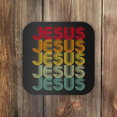 Retro Jesus Vintage Christian Faith Coaster