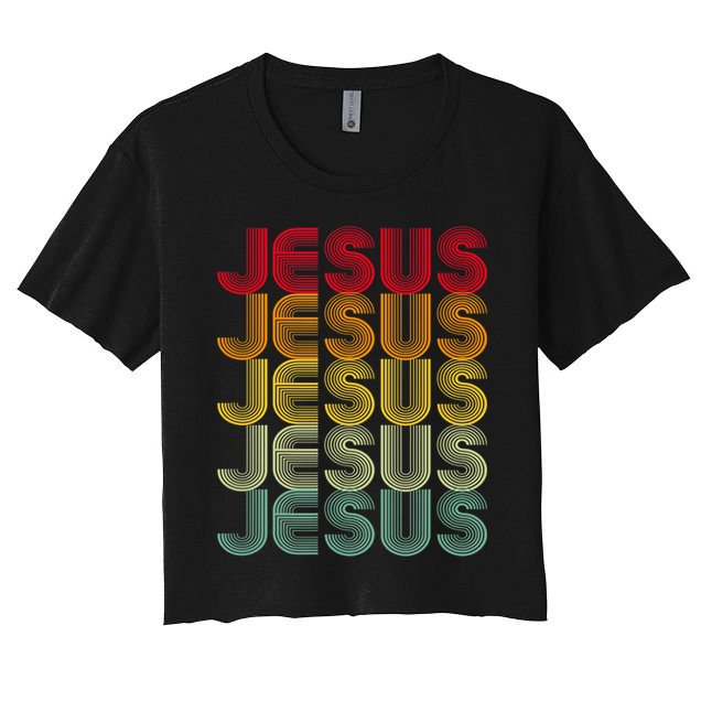 Retro Jesus Vintage Christian Faith Crop Top