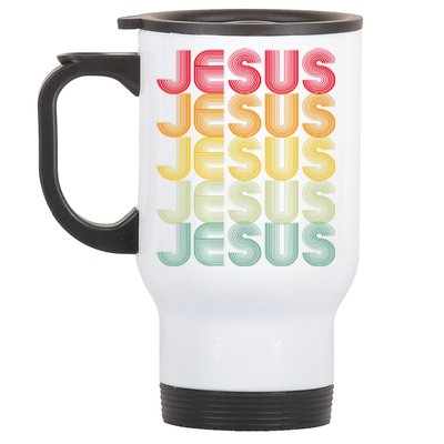 Retro Jesus Vintage Christian Faith Stainless Steel Travel Mug