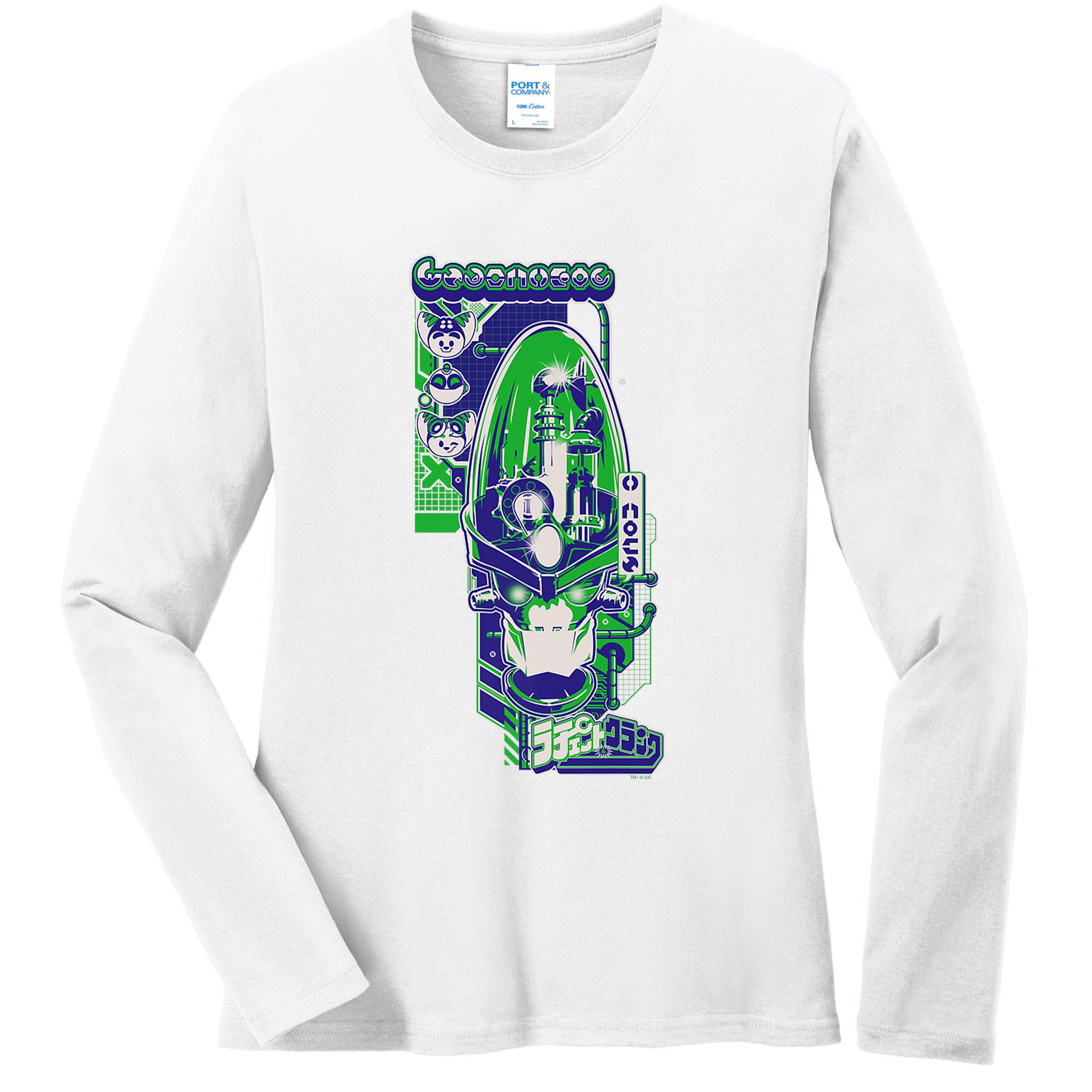 Ripple J X Ratchet & Clank Dr. Nefarious Kanji Ladies Long Sleeve Shirt