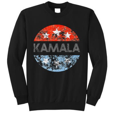 Retro Kamala 2024 Red White And Blue Vintage Button Sweatshirt