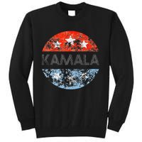 Retro Kamala 2024 Red White And Blue Vintage Button Tall Sweatshirt