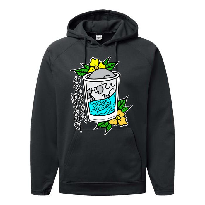 Refresh Kills American Traditional Tattoo Performance Fleece Hoodie