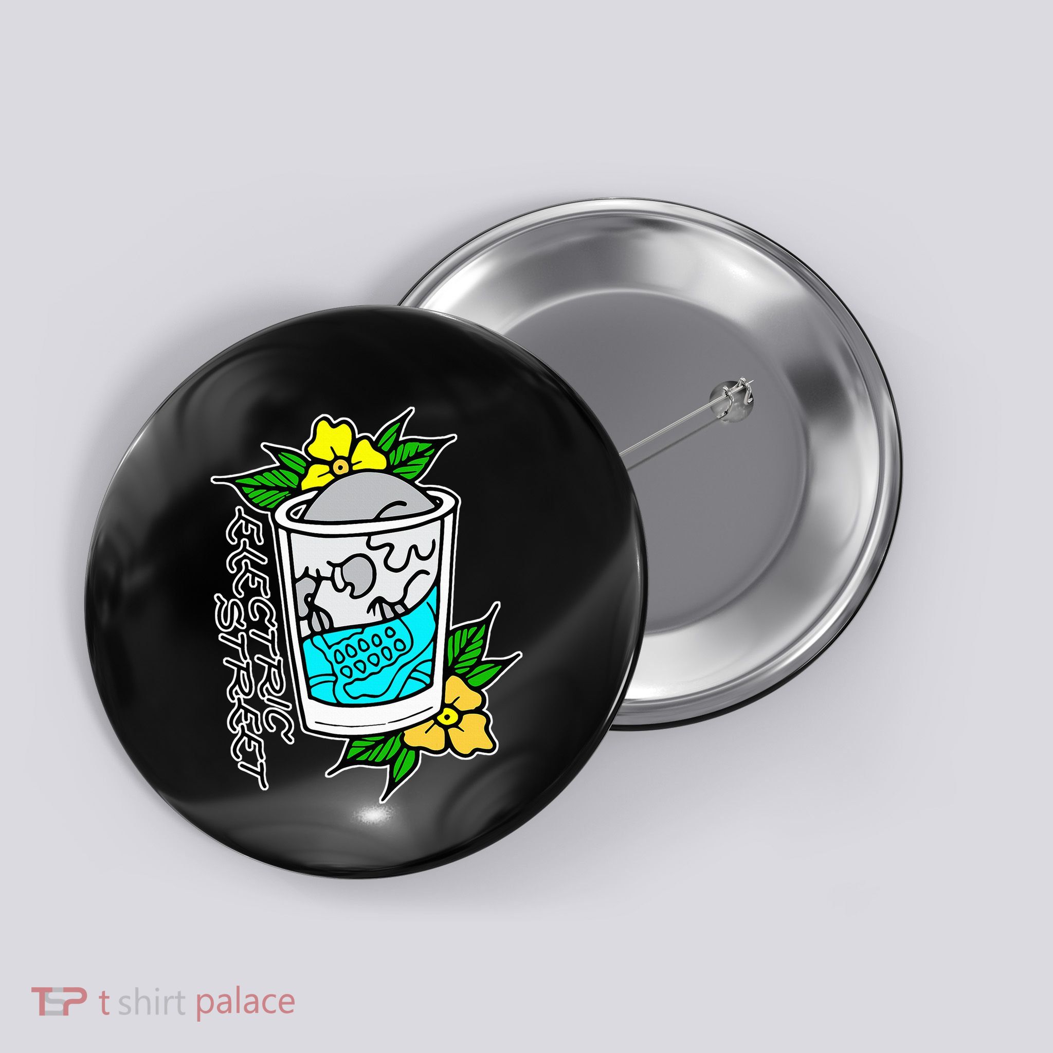 Refresh Kills American Traditional Tattoo Button