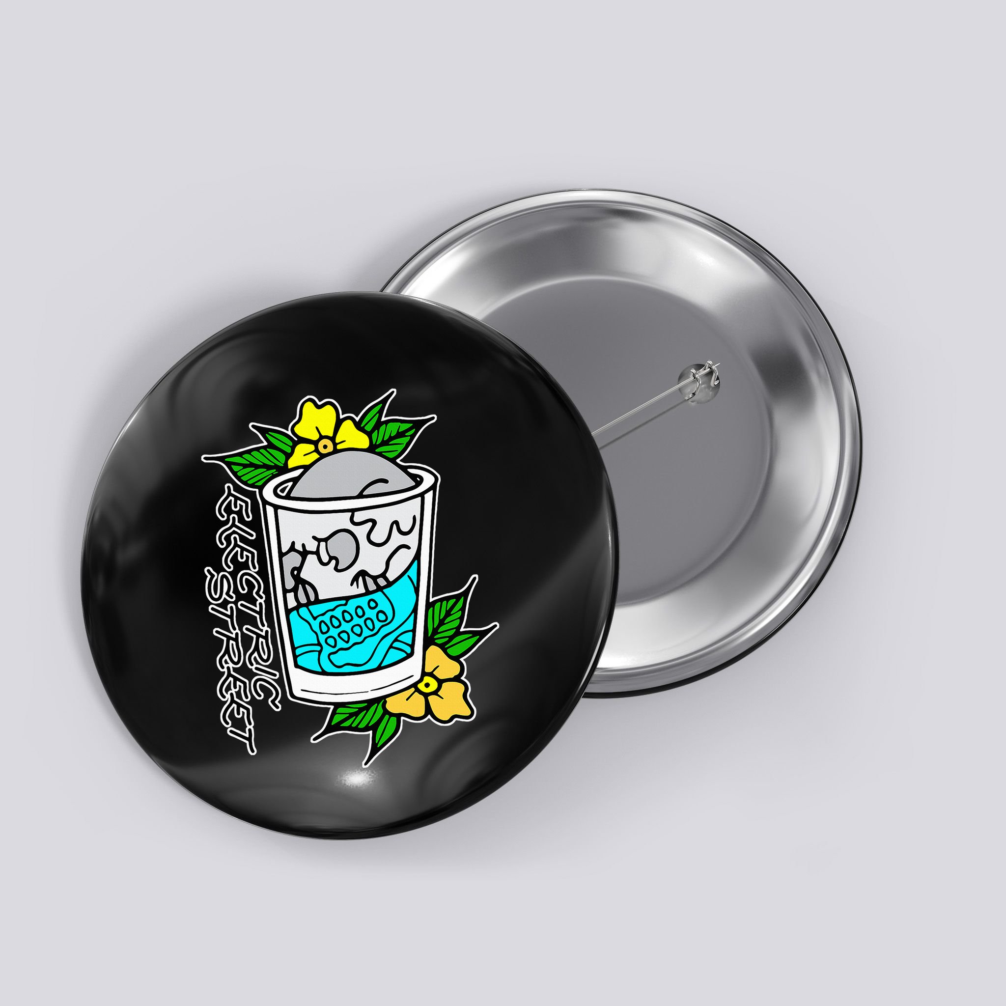 Refresh Kills American Traditional Tattoo Button