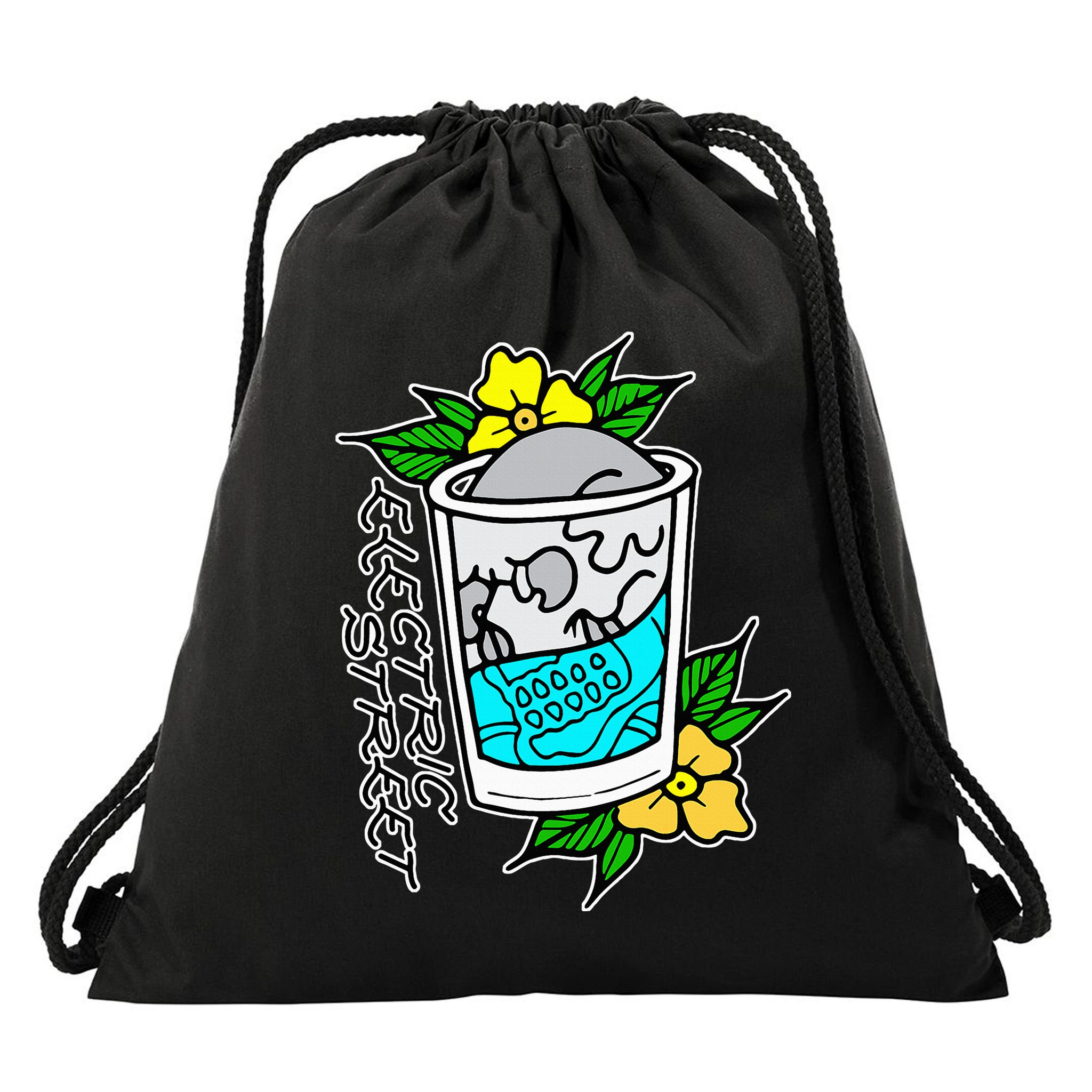 Refresh Kills American Traditional Tattoo Drawstring Bag