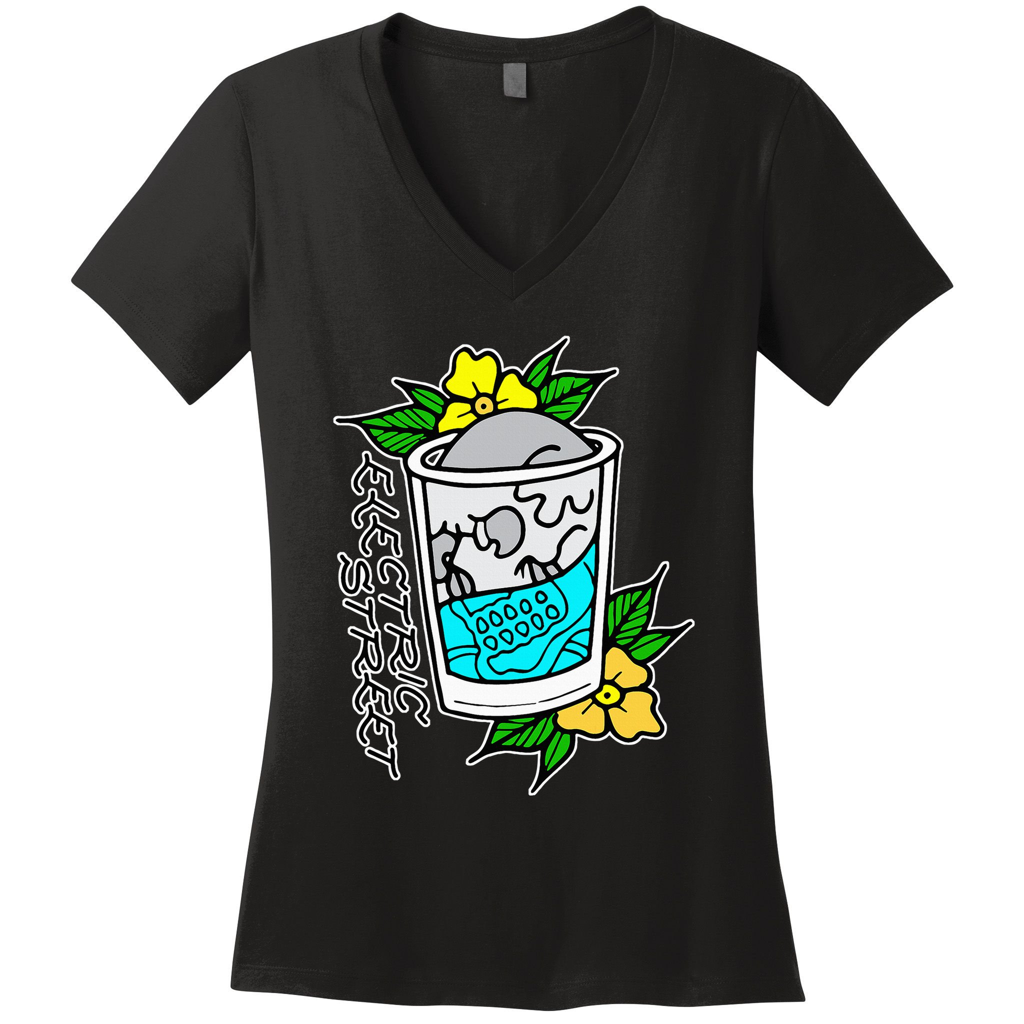 Refresh Kills American Traditional Tattoo Women's V-Neck T-Shirt