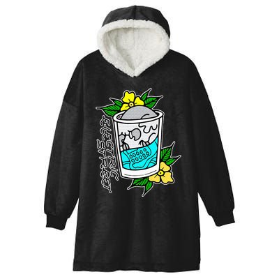 Refreshment Kills American Traditional Tattoo  Hooded Wearable Blanket