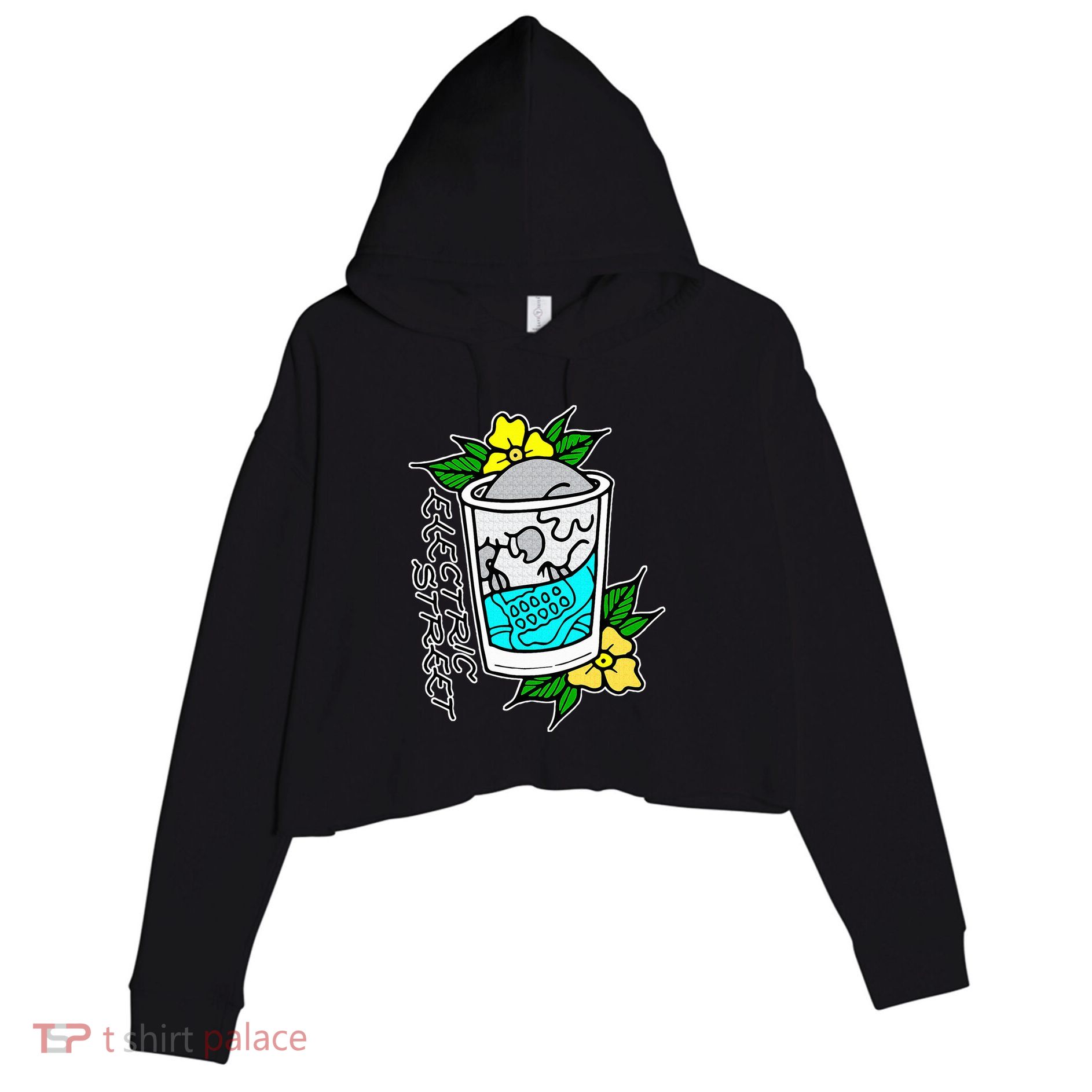 Refreshment Kills American Traditional Tattoo  Crop Fleece Hoodie