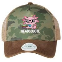 Readsolotl Kawaii Axolotl Book Lover Funny Reading Legacy Tie Dye Trucker Hat
