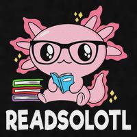 Readsolotl Kawaii Axolotl Book Lover Funny Reading Ladies PosiCharge Tri-Blend Wicking Tank