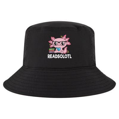 Readsolotl Kawaii Axolotl Book Lover Funny Reading Cool Comfort Performance Bucket Hat