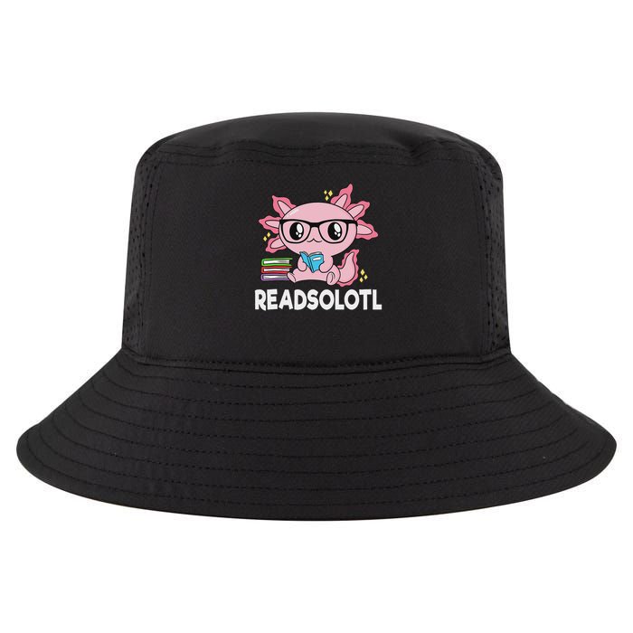 Readsolotl Kawaii Axolotl Book Lover Funny Reading Cool Comfort Performance Bucket Hat