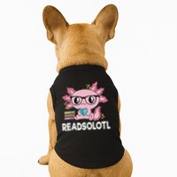 Readsolotl Kawaii Axolotl Book Lover Funny Reading Doggie Tank
