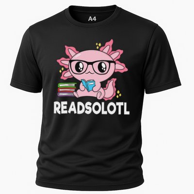Readsolotl Kawaii Axolotl Book Lover Funny Reading Performance Shirt