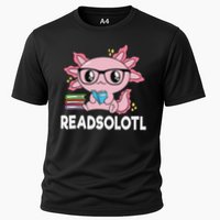 Readsolotl Kawaii Axolotl Book Lover Funny Reading Performance Shirt