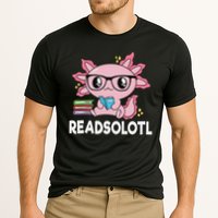 Readsolotl Kawaii Axolotl Book Lover Funny Reading Performance Shirt